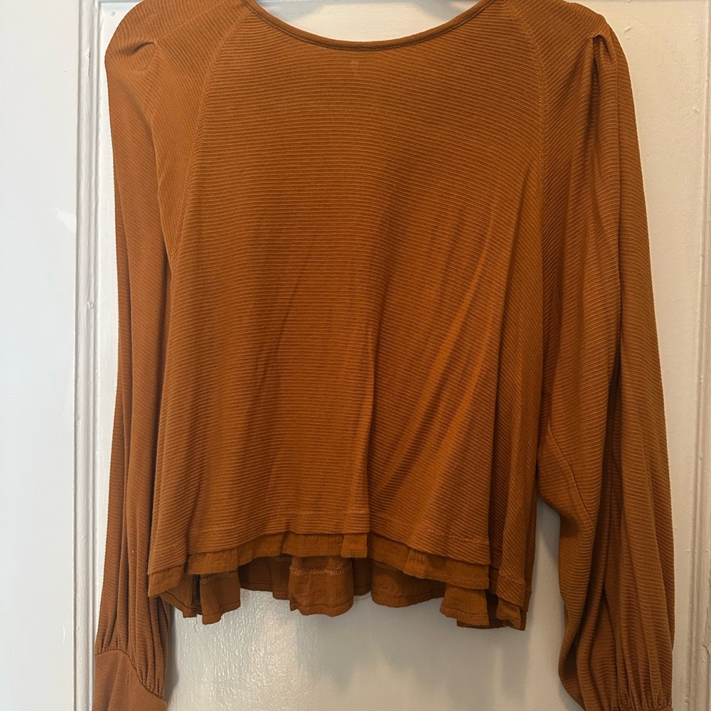 Rust Long Sleeve Women's Top